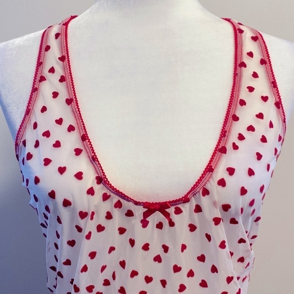 Vintage Victoria’s Secret hearts mesh pj set - Picture 5 of 8